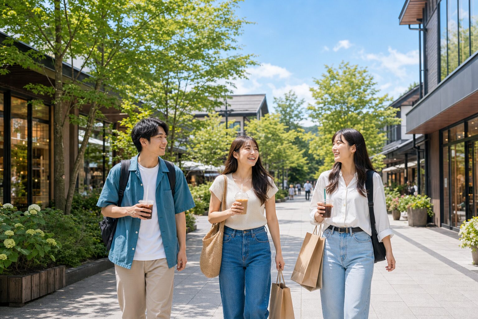 軽井沢のリゾバ休日を楽しむイメージ
