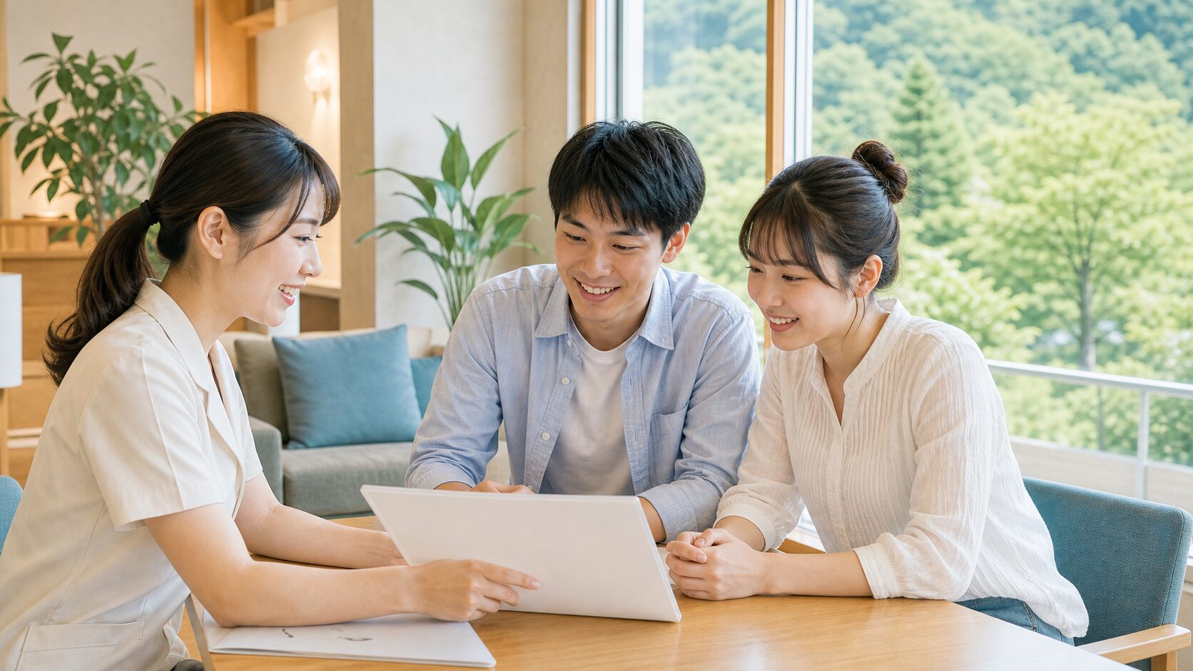 リゾートバイトの求人条件を相談するイメージ