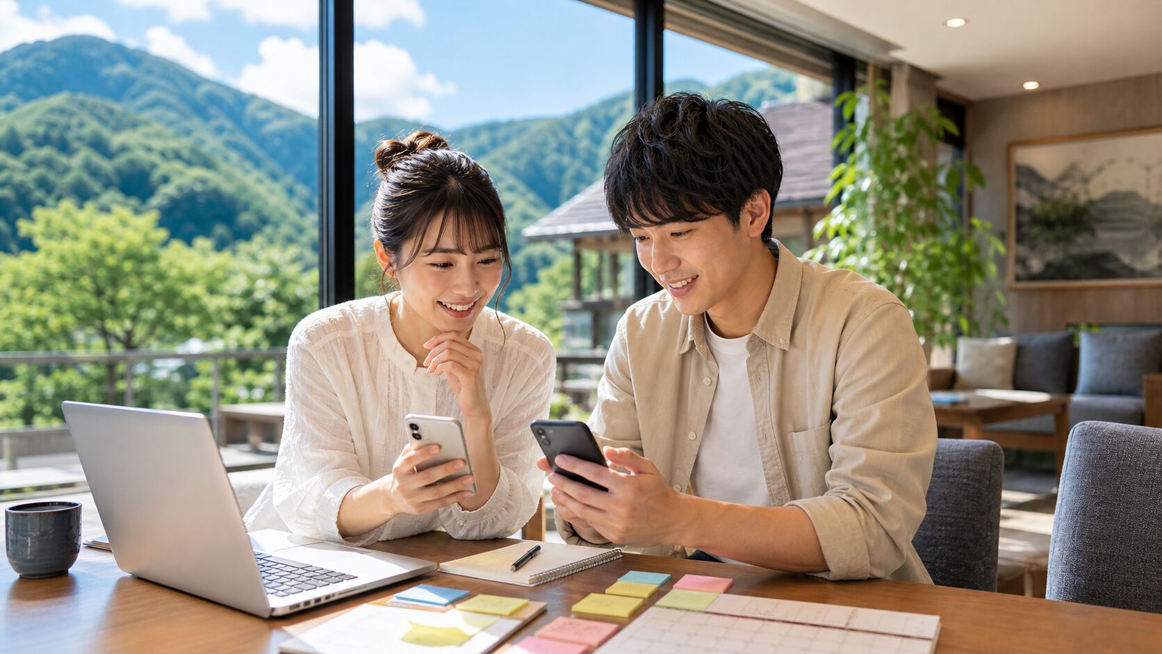 リゾートバイト求人を比較しているイメージ
