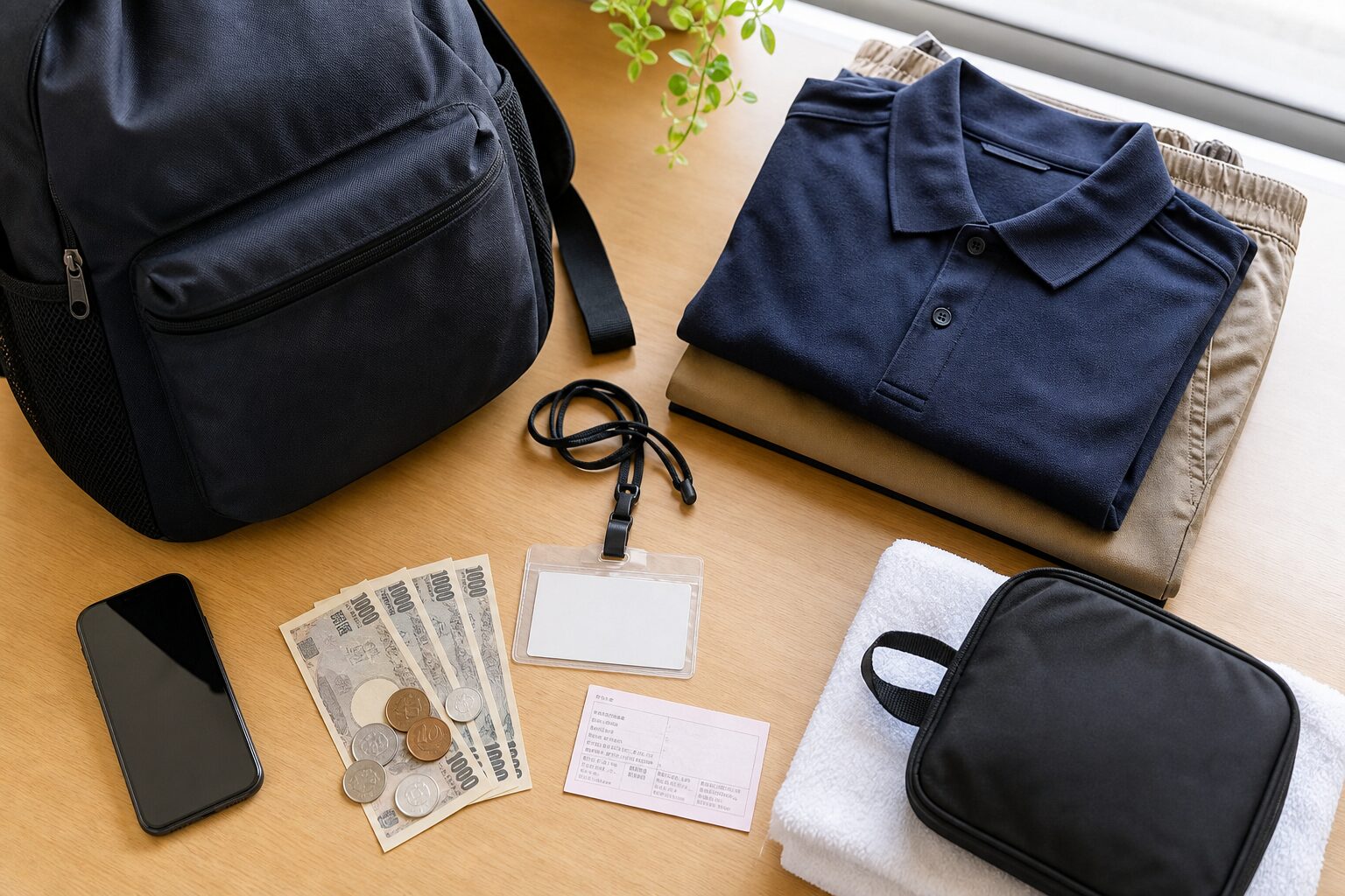 住み込みバイトへ行く前に必要な持ち物と初期費用を確認するイメージ