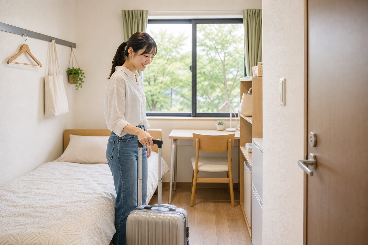 女性一人の住み込みバイトで確認したい個室寮の写真