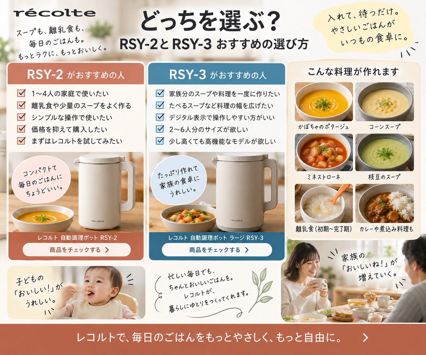 RSY-2とRSY-3のおすすめの選び方をまとめたスライド