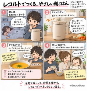 レコルトの音が朝に気になる時の対策｜使う時間と置き場所の考え方