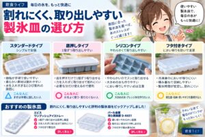 氷を取り出す時に割れる時の対策｜押し出しやすい製氷皿の選び方