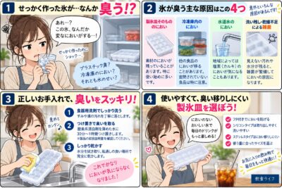 製氷皿のにおいが取れない時の対策｜シリコン製の洗い方と選び方