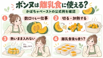 レコルト ボンヌRCP-7は離乳食に使える？かぼちゃ200g・加熱後は十分に冷まして
