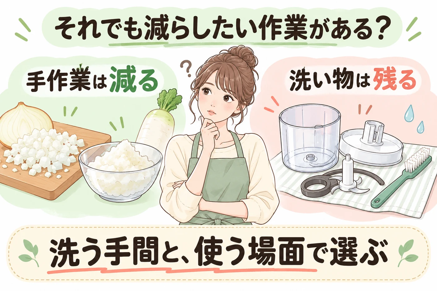 調理の手間が減っても洗い物が残る購入判断
