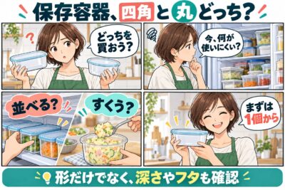 保存容器は四角と丸どっち？置き場所・すくいやすさ・洗い方で選ぶ