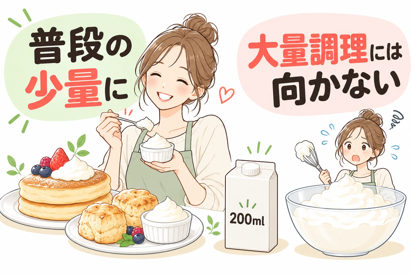 家庭の少量作りと大量調理の向き不向き