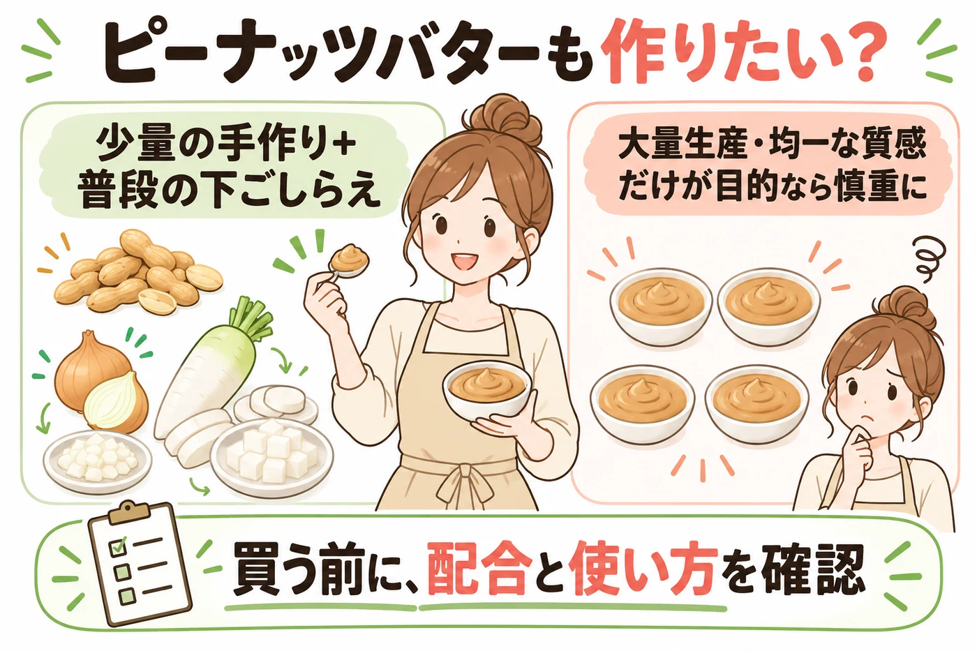 ピーナッツバターだけでなく普段の用途で購入判断