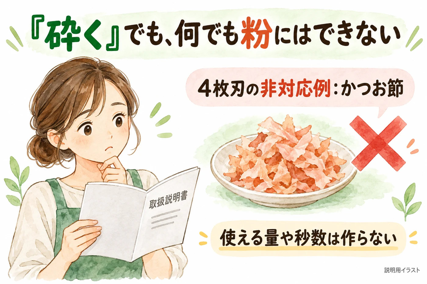 公式の非対応材料にかつお節を確認