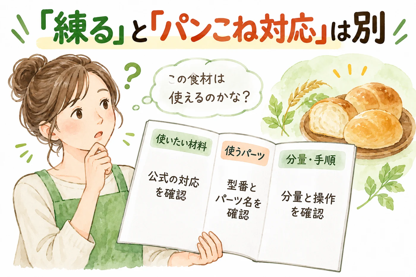 練るという機能名だけでパンこね対応と判断しない