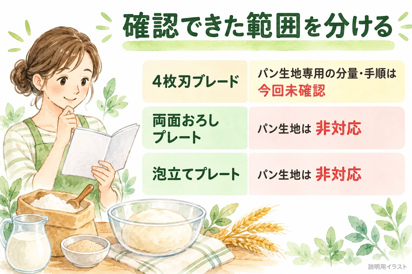 4枚刃の未確認条件とプレートの非対応を区別