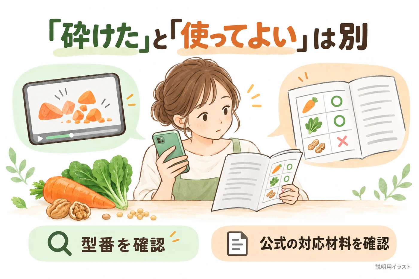 同じメーカーでも型番と公式の対応を確認する
