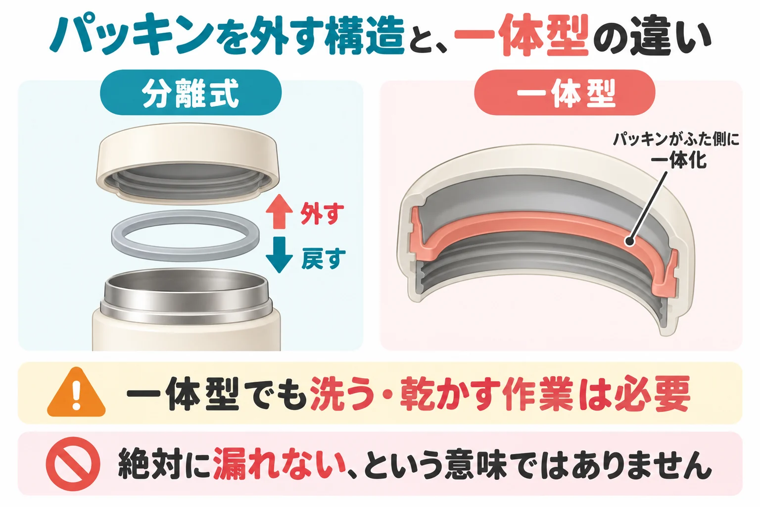 分離式と一体型の概念上の違い