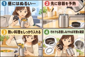 スープジャーが昼にぬるい時の対策｜保温力と予熱の見直し方