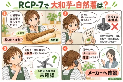 レコルト ボンヌRCP-7で大和芋・自然薯のとろろは作れる？長いもの公式手順を流用しない